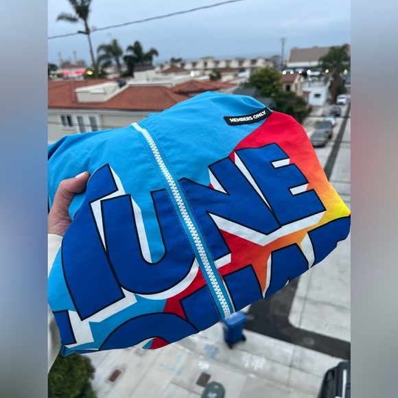 Members Only x Looney Tunes "Tune Squad" Space Jam windbreaker hooded sz L - Picture 2 of 11